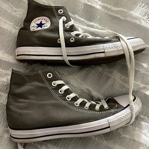 Grey Regular High Top Converse barely worn